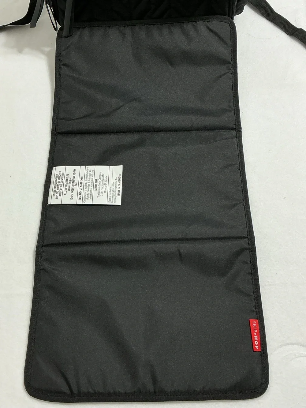 Skip Hop Black Quilted Diaper Bag Backpack With Changing Pad